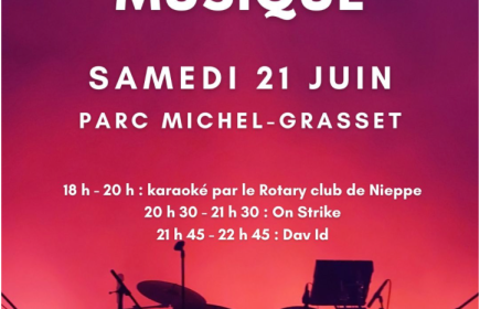 Le Club du Rotary de Nieppe vous invite à vous égosiller et boire un verre, en préambule de la fête de la musique de Nieppe.